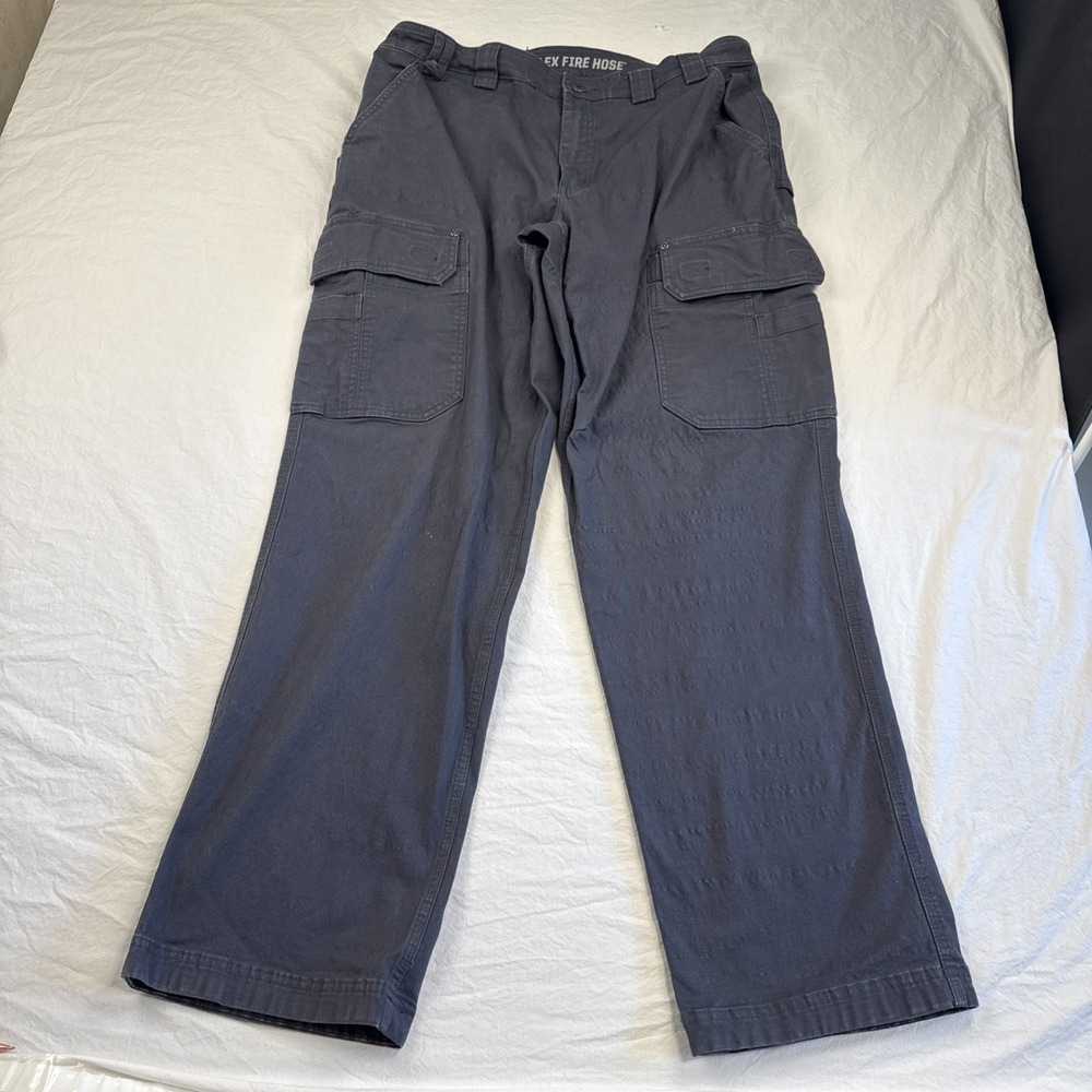 Duluth Trading work pants mens 38x34 navy fire hose workweasr canvas